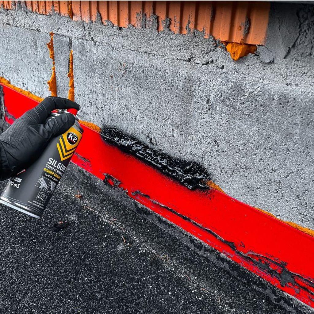 K2 SILGUM BLACK Dichtungsgummi für Dächer, Dachrinnen, Schornsteine, Anhänger