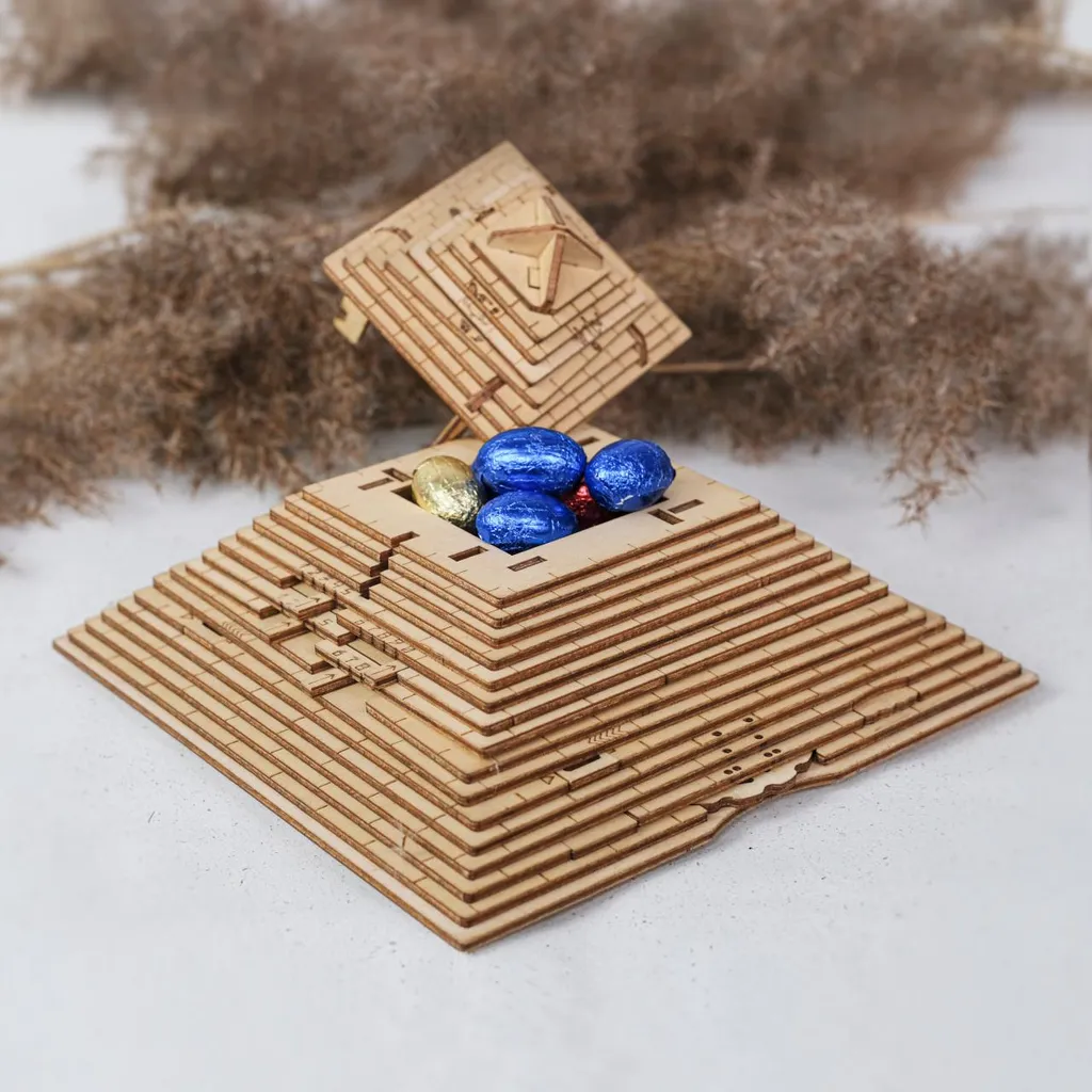 Jeu de logique Pyramide EscapeWelt en bois - Cadeau original 3D - 4