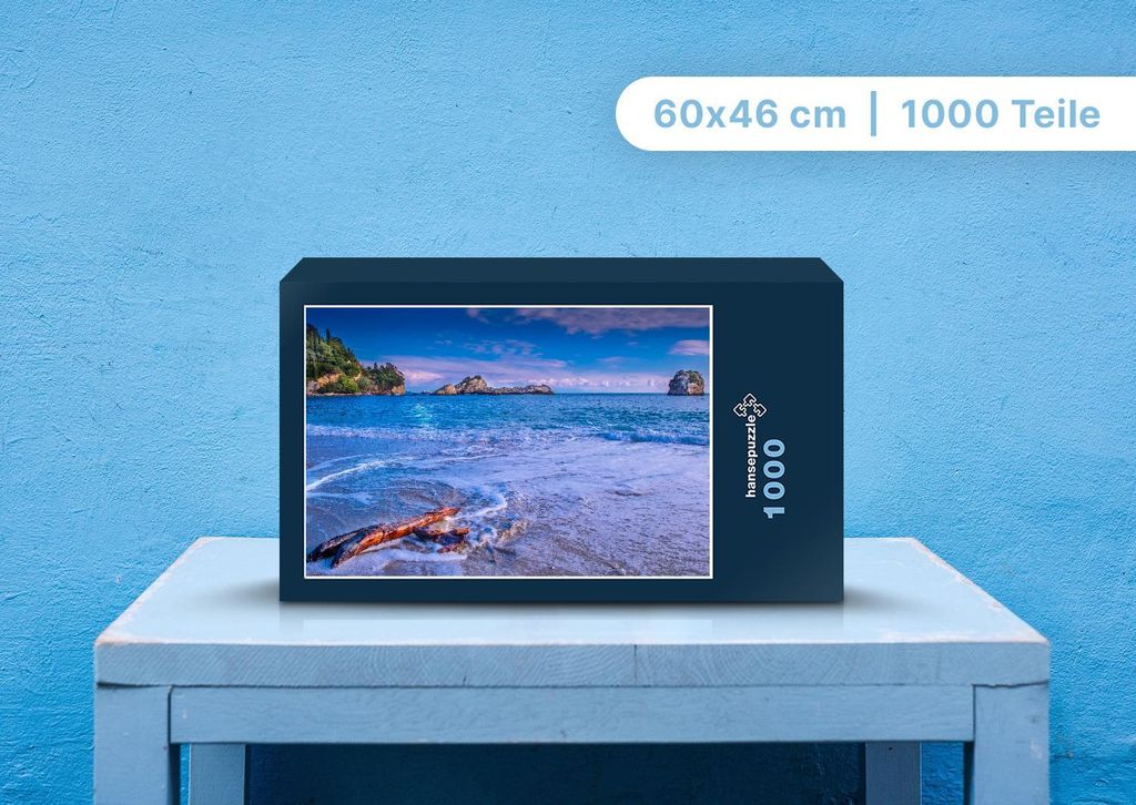hansepuzzle 100807 - Strand Puzzle, 1000 Teile, Natur, 60,0 x 46,0cm mit hochwertiger Aufbewahrung, Kartonbox und wiederverschließbarem Beutel
