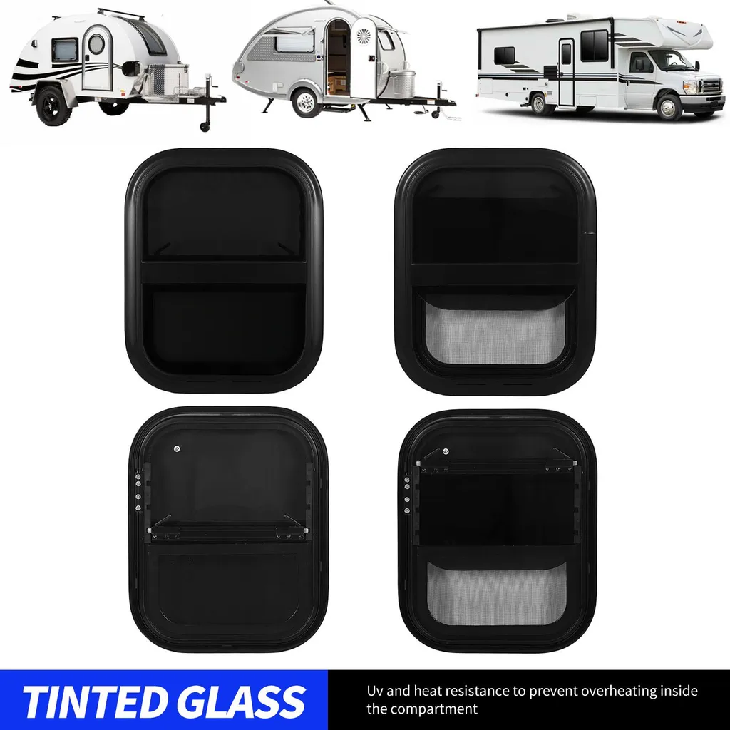 Fenêtre coulissante verticale RV 43-48mm en alliage aluminium noir