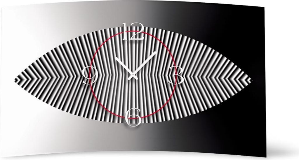 Digital Art grau Designer Wanduhr modernes Wanduhren Design leise kein ticken DIXTIME 3D-0280