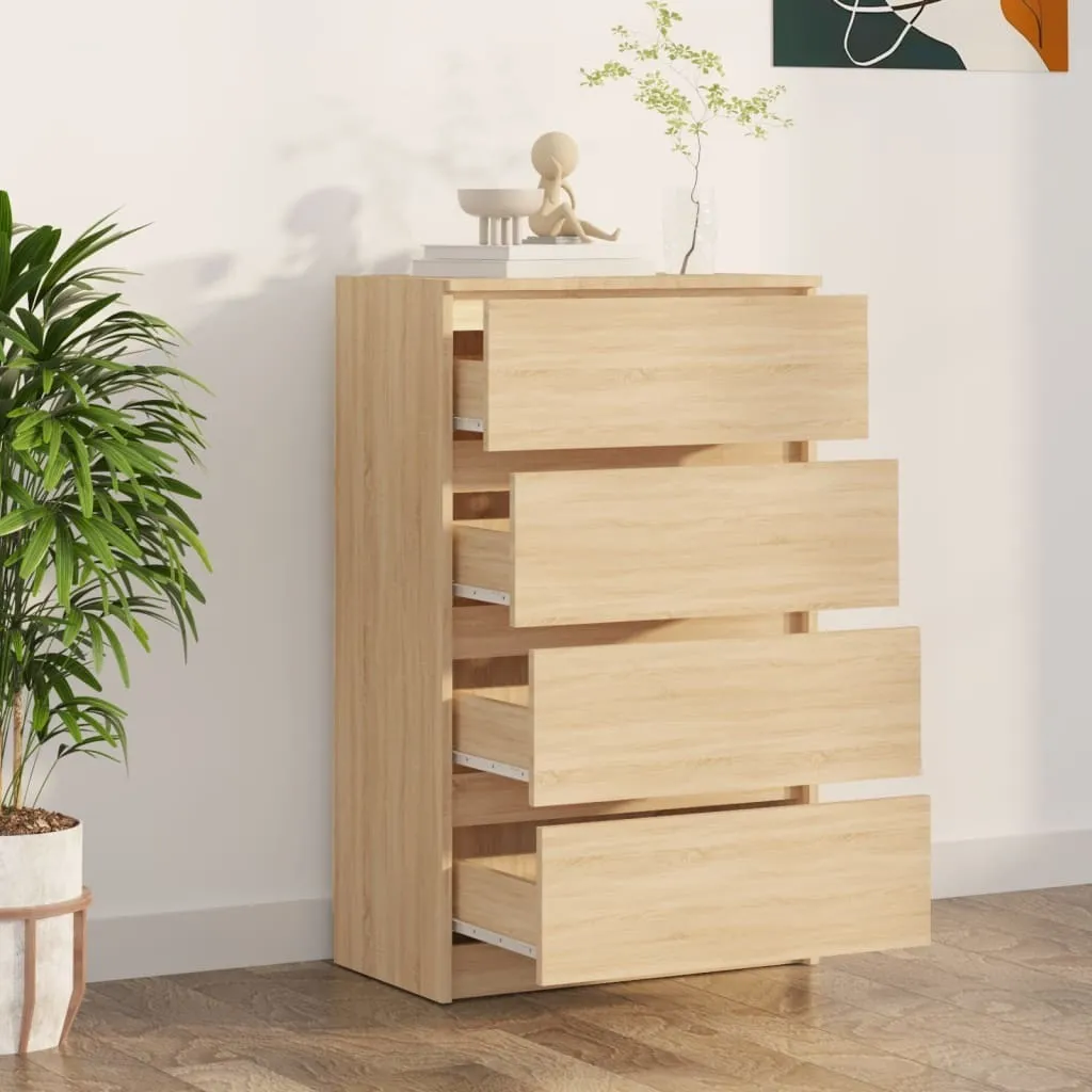 Maison Exclusive - Credenza Sonoma-Rovere 60x35x98,5 cm Materiale ligneo - 3