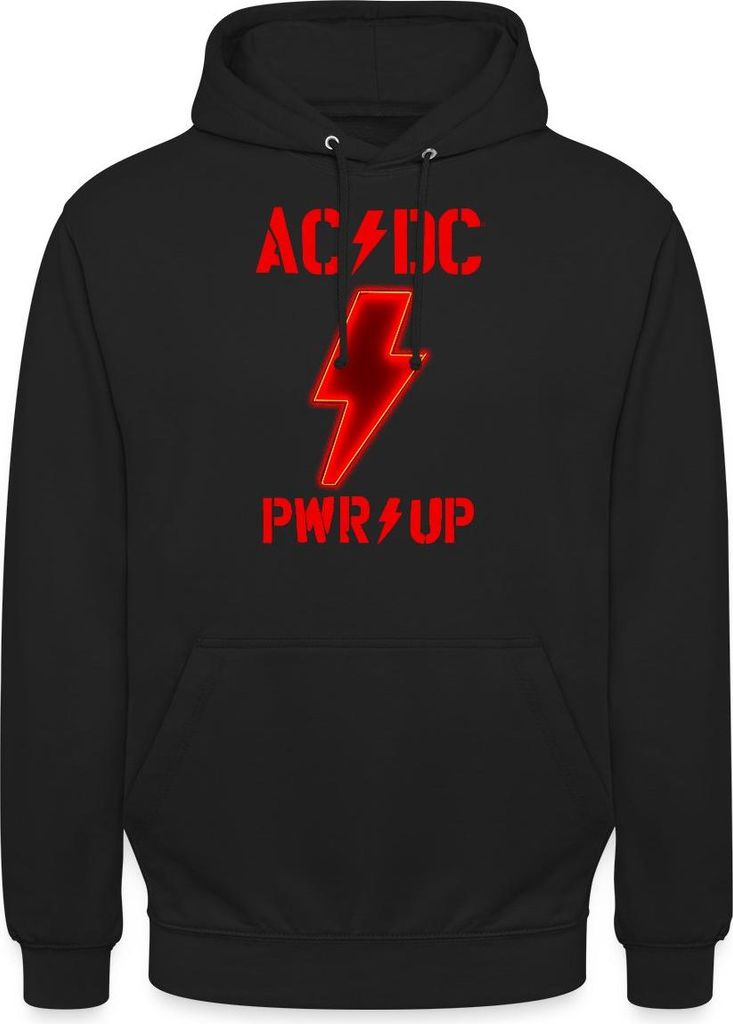 Spreadshirt AC/DC Power Up Tour Logo PWR/UP Mit Backprint Uni Hoodie, XXL, Schwarz