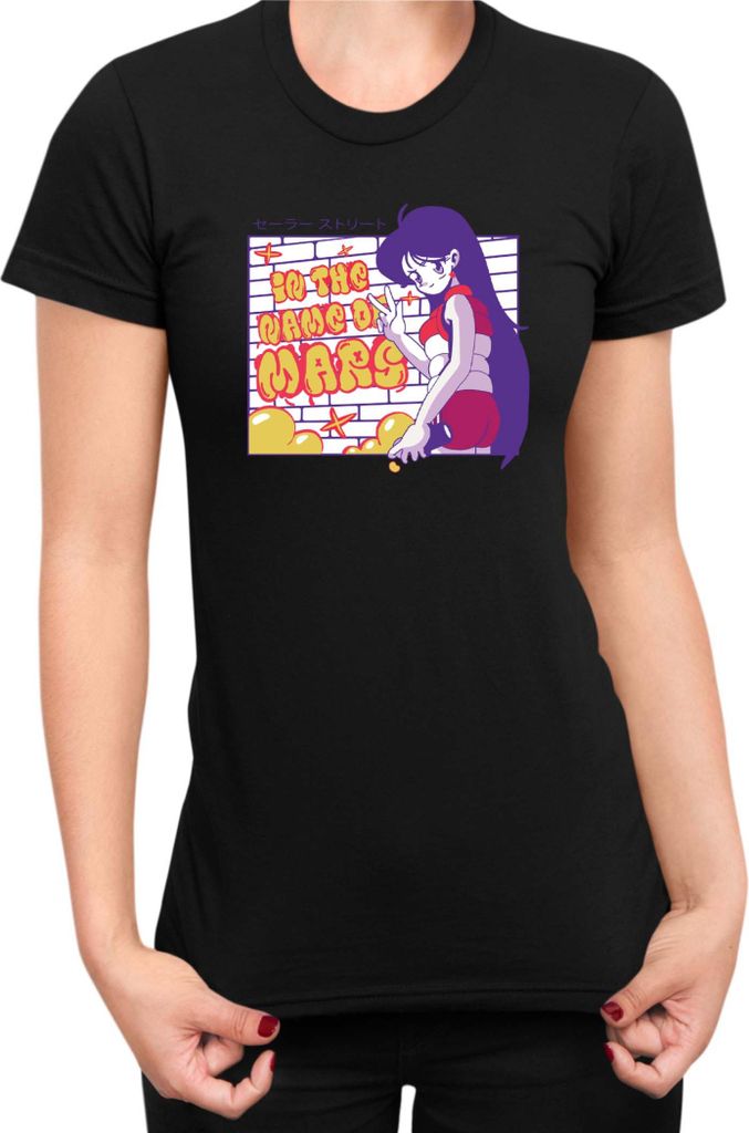 Damen T-Shirt Japan Manga Anime Comics Animation Sailor Anime Manga Moon 17, Lady M / Schwarz