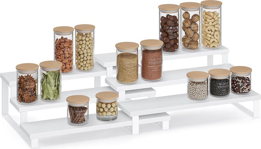 Küchenorganizer-Set, 2-teilig, mit je 3 Ablagen, schneeweiß-wolkenweiß