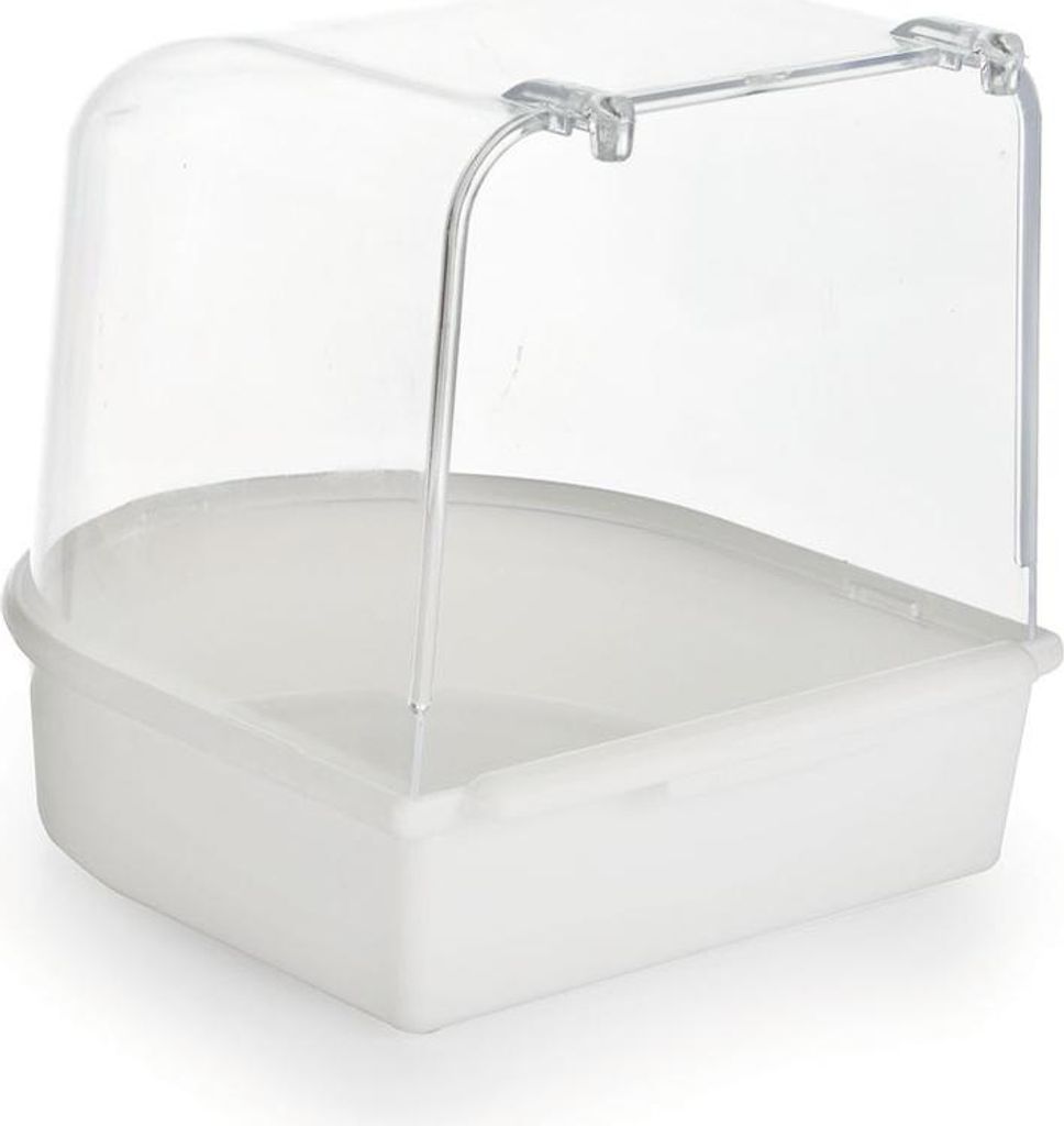 Beeztees Badehaus - Vogelbad - weiß - 13x13x13 cm Produktbild 