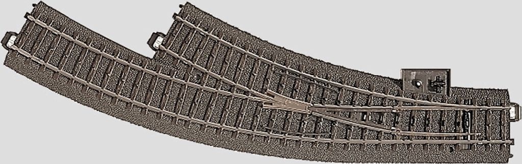 A model railway track switch.
