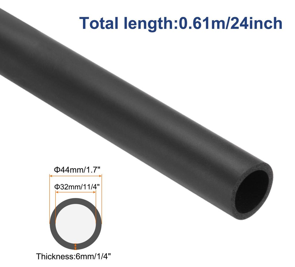 61cm Rohrisolierung Schaumstoff, Durchmesser 32mm Isolierst?rke 6mm Heizungsrohr Verkleidung fš¹r Fitnessger?te, Rohre, Handhaben (Schwarz)