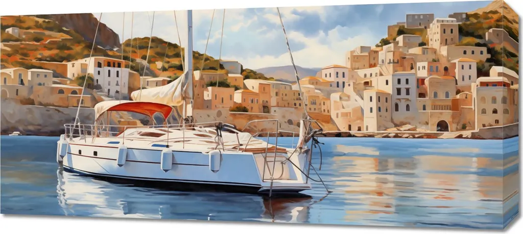 Quadro 90x40 cm Alla Deriva sull'Acqua - Stampa su Tela Moderna - 1