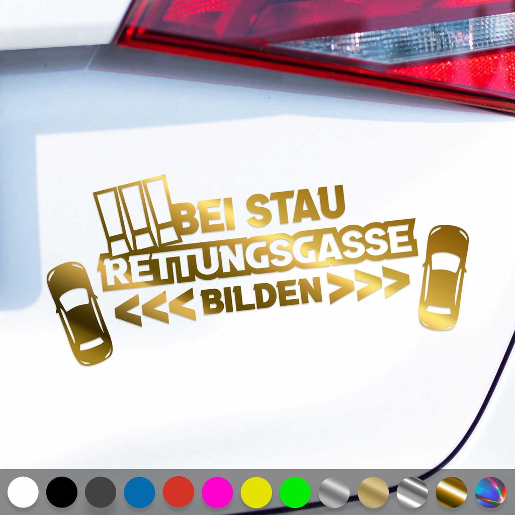 PantherPixel Rettungsgasse Aufkleber Bei Stau bilden Produktbild 