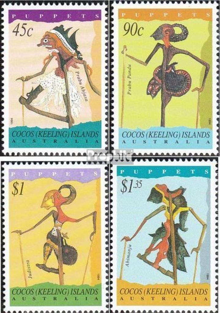 Briefmarken Kokos-Inseln 1994 Mi 325-328 (kompl.Ausg.) Produktbild 