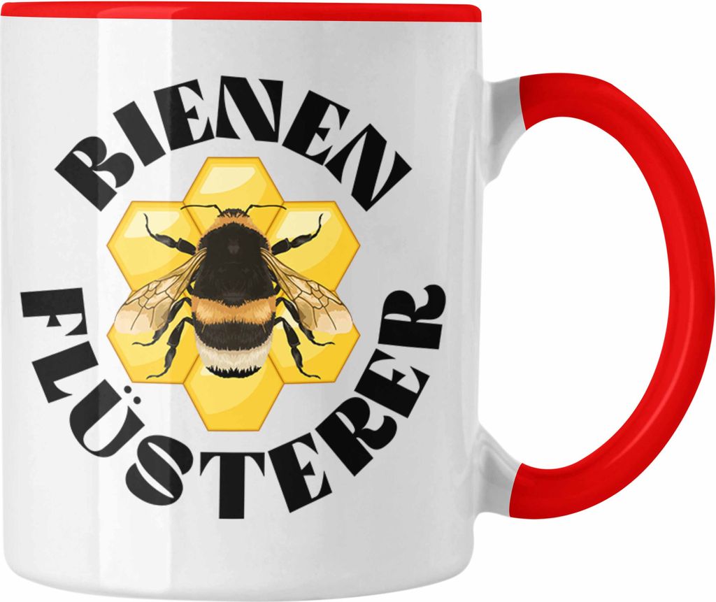 Trendation - Imker Geschenke Tasse Bienenzucht Kaffeetasse Geschenkideen Bienenzüchter Bienen Zuebhör Geschenke Lustig (Rot)