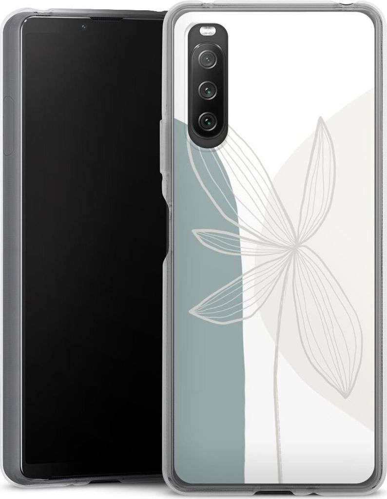 DeinDesign Handyhülle für Sony Xperia 10 IV Silikon Hülle Case Smartphone Schutzhülle Blume Boho Pastell