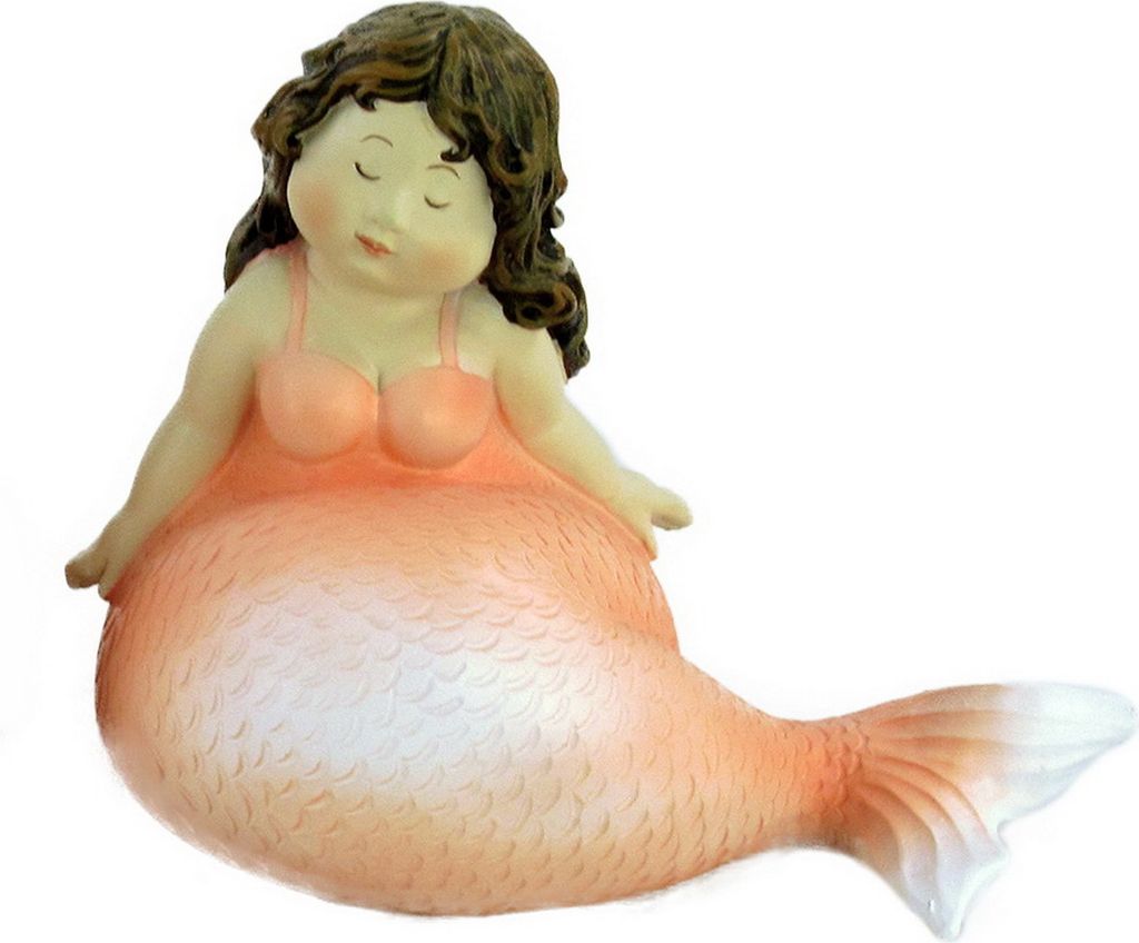 Meerjungfrau Maritim Deko Retro Figur Skulptur Mollige Badenixe Nymphe Nixe