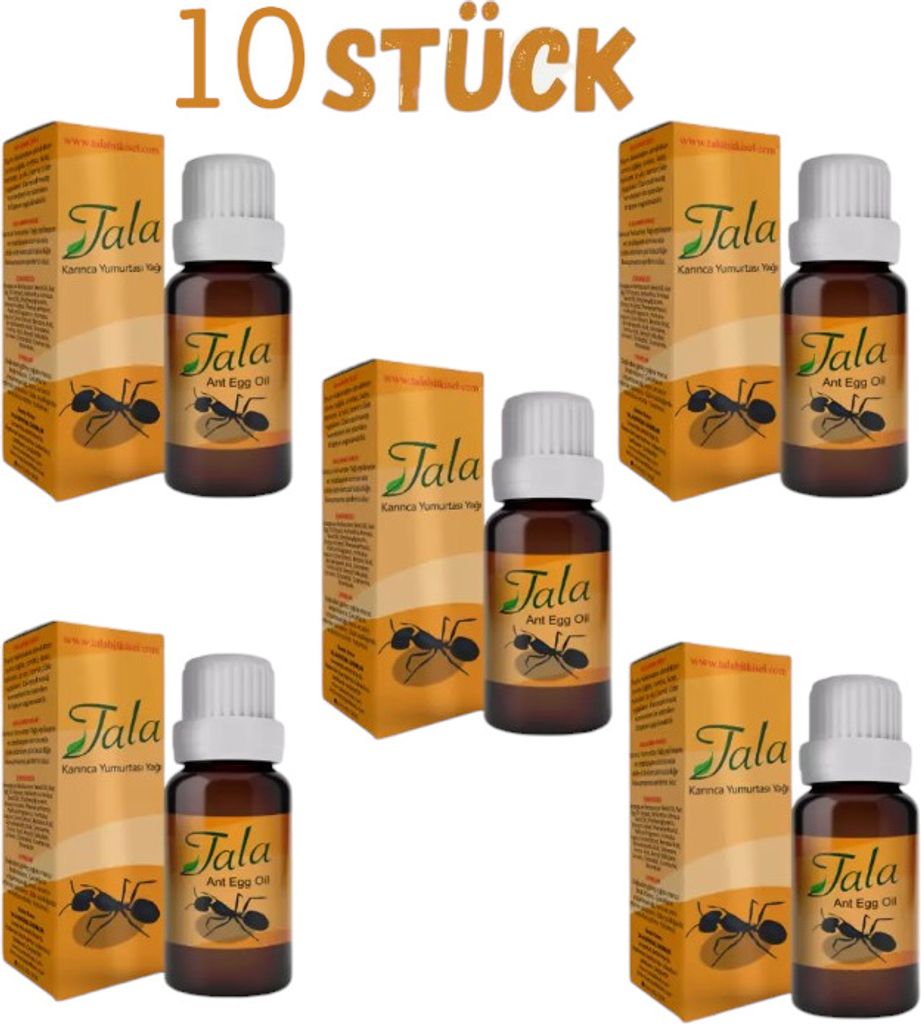 Tala Ameiseneiöl 10er Pack, Karınca yumurtası yağı -Egg oil of Ant, Aceite de huevo de hormiga, Haarentfernung gegen Haarwuchs, Tala Ant, hair...
