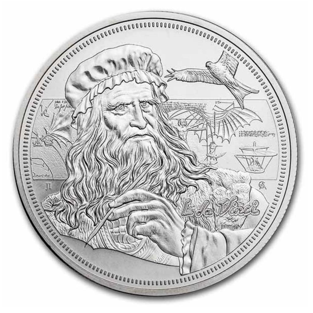1 uncja 2021 Leonardo da Vinci - srebrna moneta Zdjęcie produktu 