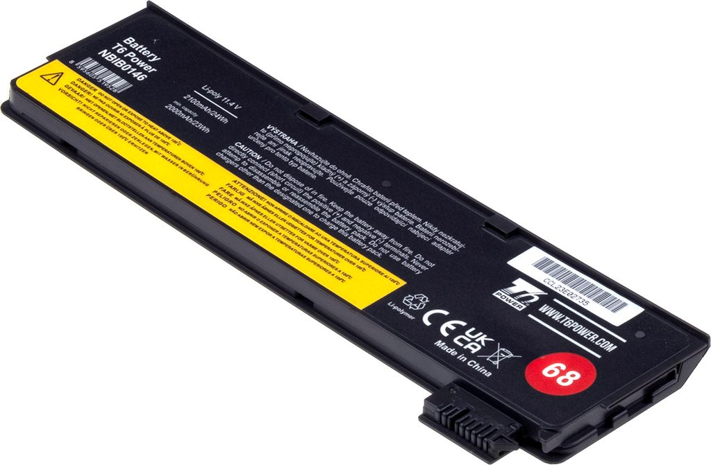 T6 Power Akku für Lenovo ThinkPad L450 20DS, Li-Poly, 11,4 V, 2100 mAh (24 Wh), schwarz
