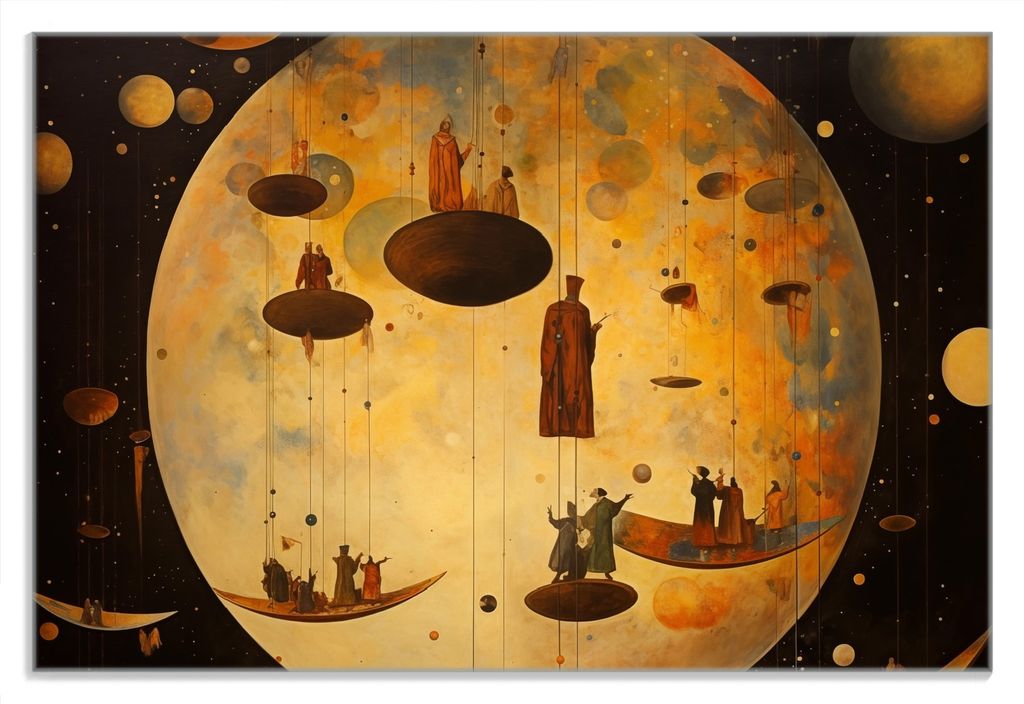 Wallario Frühstücksbrettchen aus Glas 20 x 30 cm mit rutschfesten Füßen, Motiv Mondtheater