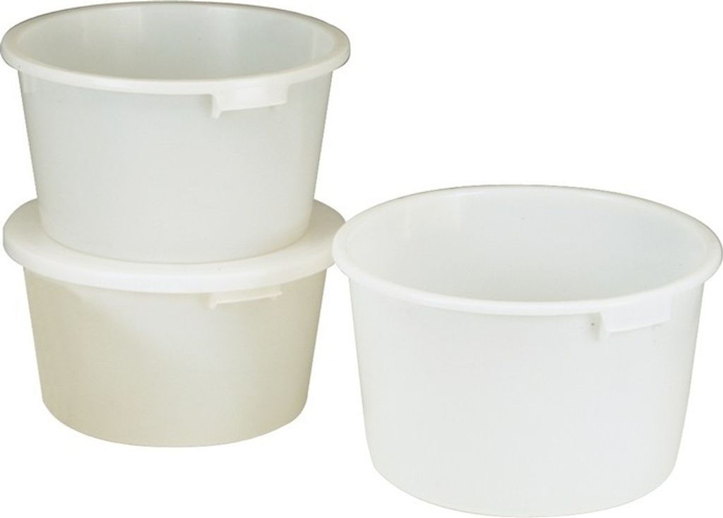 CRAEMER Bottich 65l HD-Polyethylen weiß m.Griffmulden Produktbild 