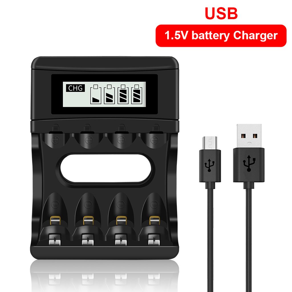 8 Slots Universal Akku Batterie Ladegerät Aufladegerät+USB Kable für NiMH AA/AAA 