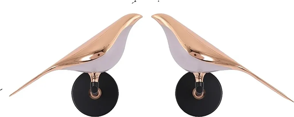 Set 2 Lampade da Parete Moderne Oro Rosa LED Bianco Freddo Creative