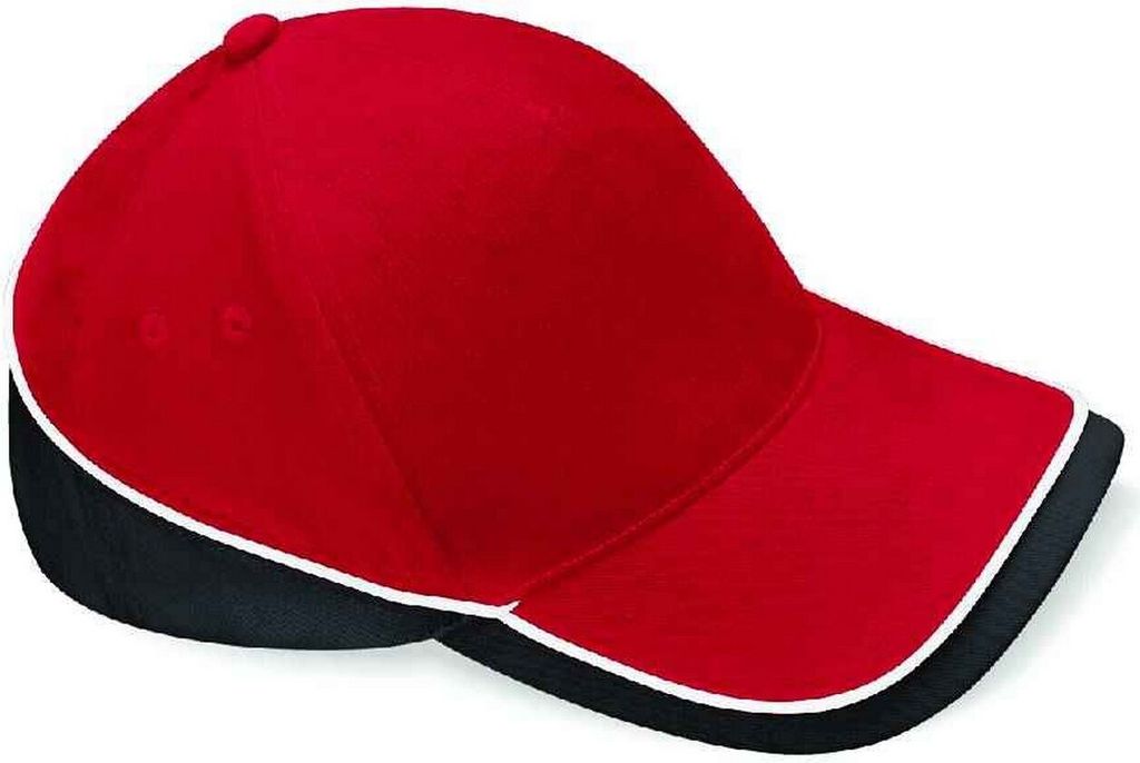 Beechfield - Kappe "Teamwear Competition" PC4226 (Einheitsgröße) (Rot/Schwarz/Weiß)