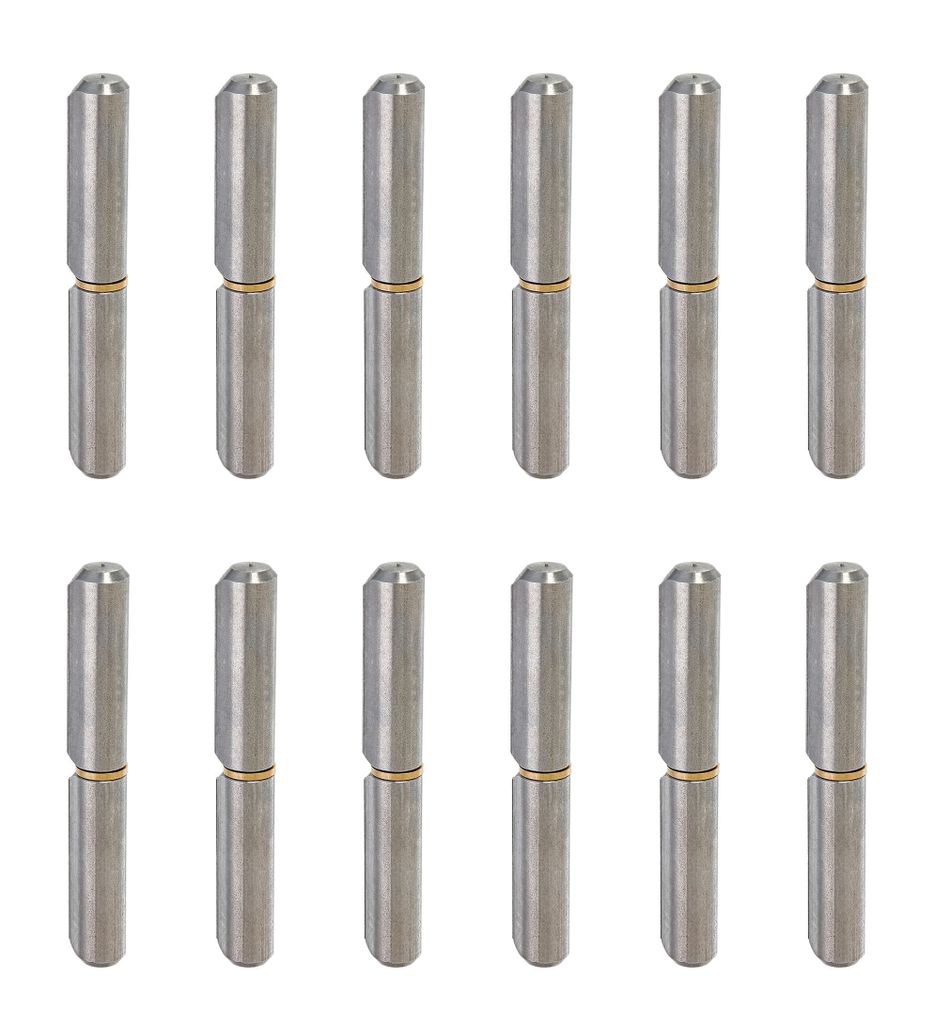 Alberts 12x Anschweißrolle Ø22 mm zweiteilig Metallrolle Schwerlastrolle für Tore und Schiebetüren