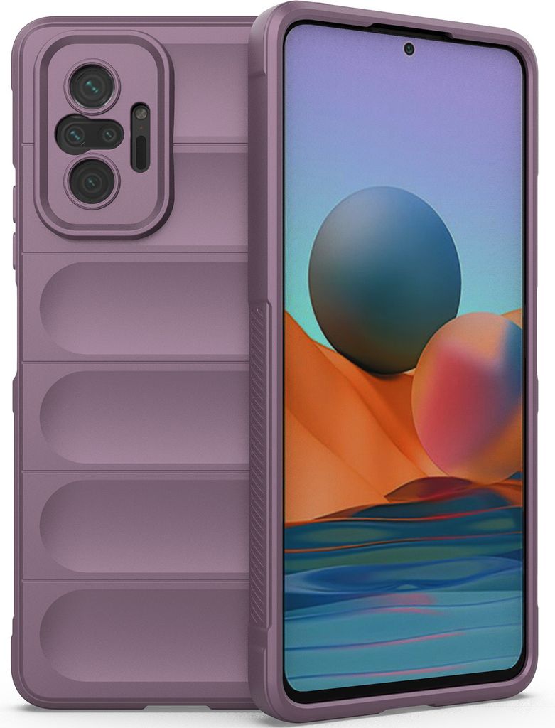 Redmi Note 10 Pro Hülle, Weich TPU Silikon Stossfest Anti-rutsch Schutzhülle für Xiaomi Redmi Note 10 Pro/10 Pro Max Lila