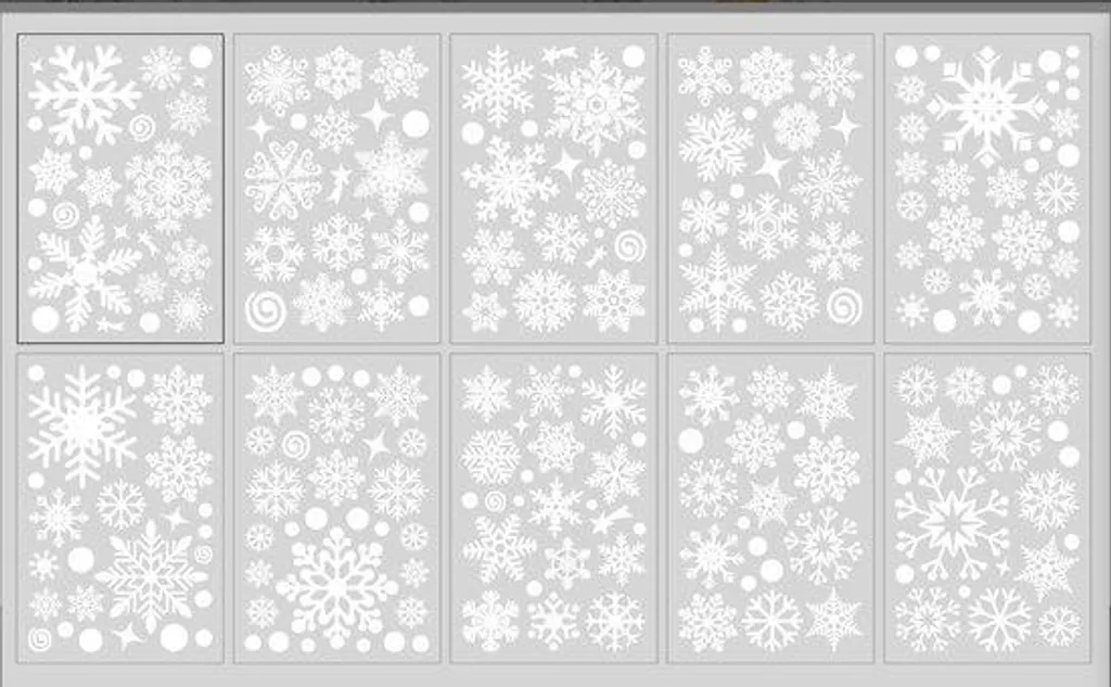 Stickers électrostatiques flocons de neige Noël pour décoration vitre