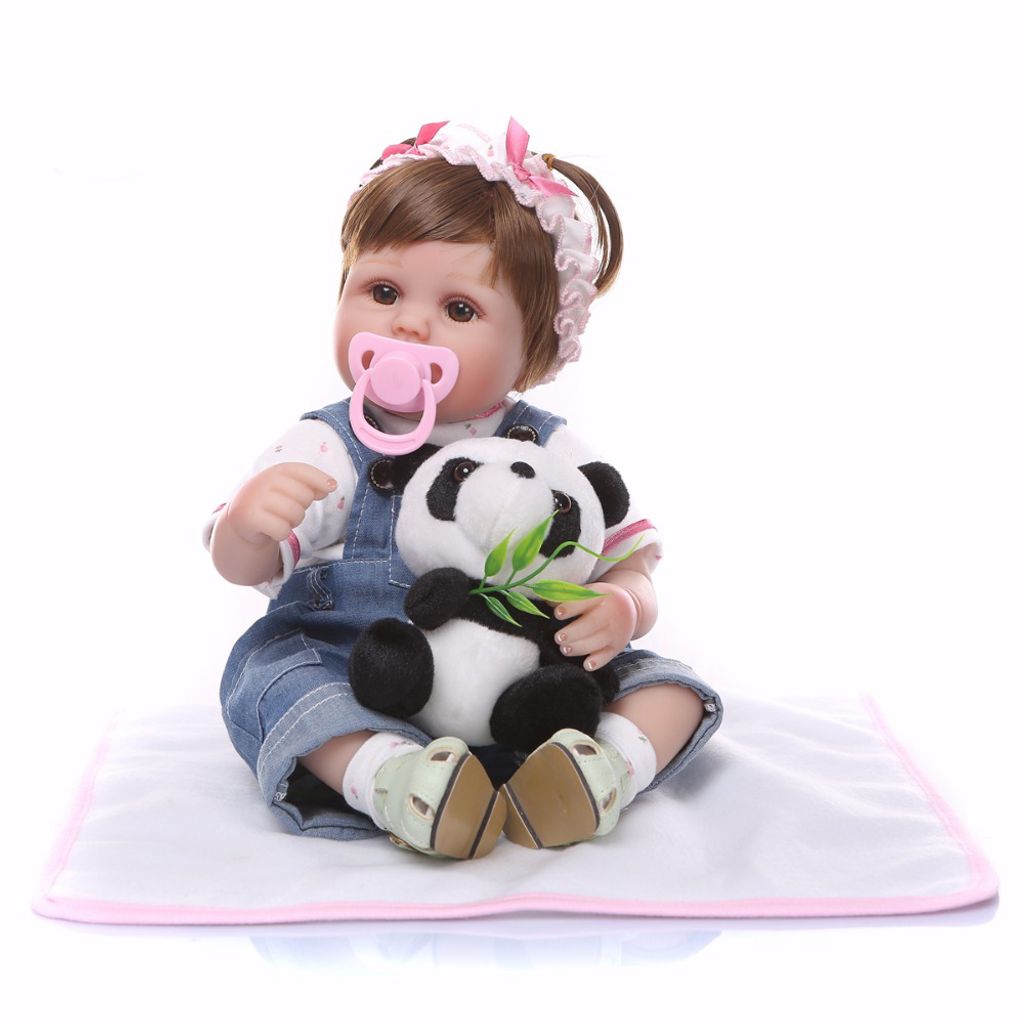 Lebensechte Newborn Babypuppen mit Stoffkörper Kinder Spielzeug 
