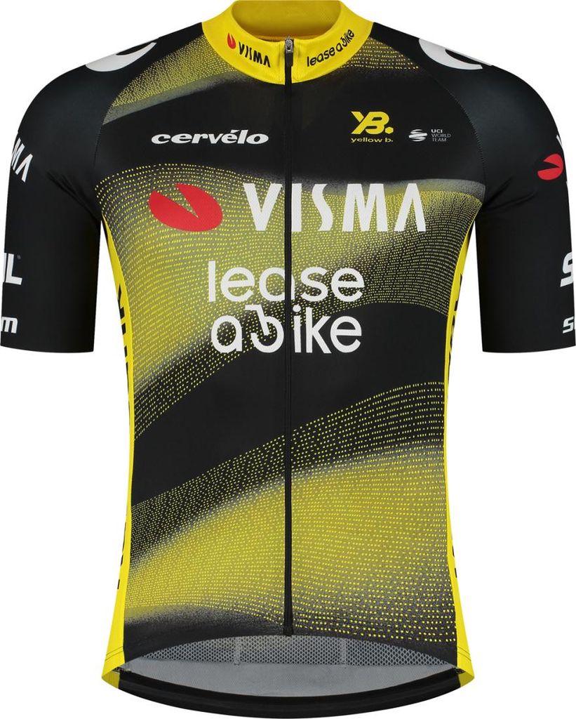 RAPIDGEAR Kurzarm Fahrradtrikot - VISMA TDF25 REPLICA JERSEY - Gelb/Schwarz 2XL