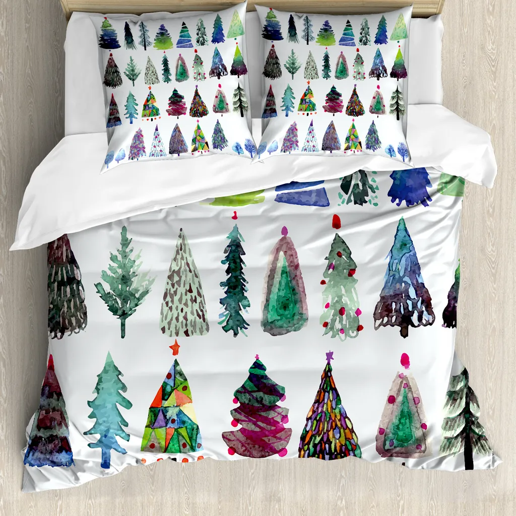 Copripiumino 200x200 Natale ABAKUHAUS Design Acquerello Moderno