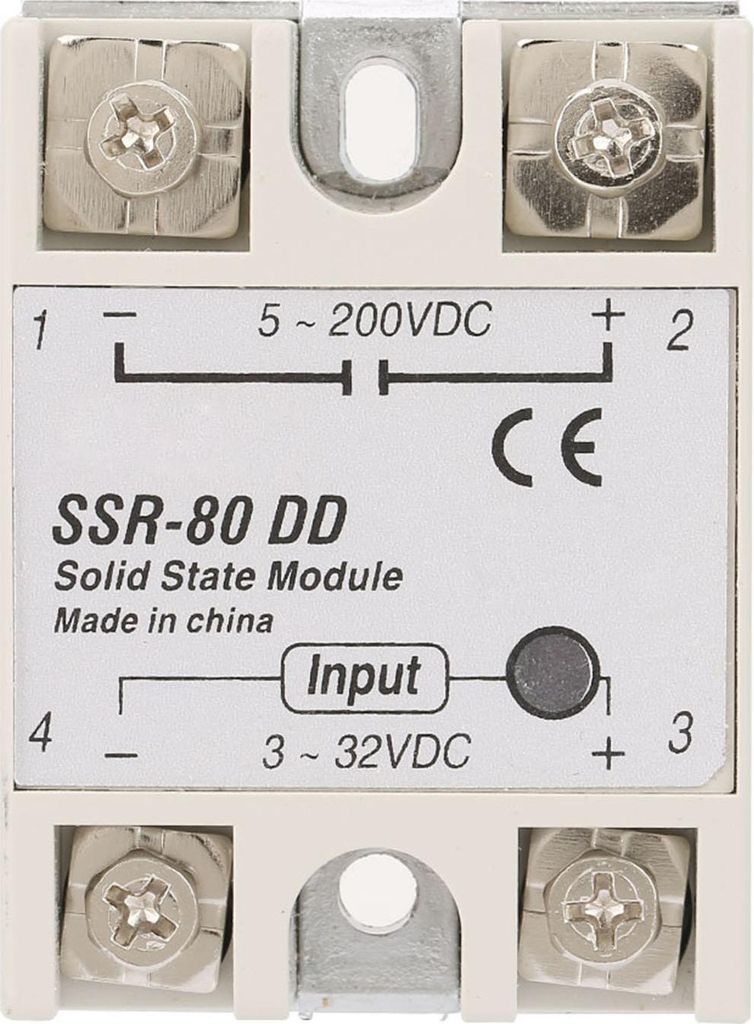 DC-AC Industrielles Solid State Relay SSR-80DD 80A 3-32VDC bis 5-200VDC