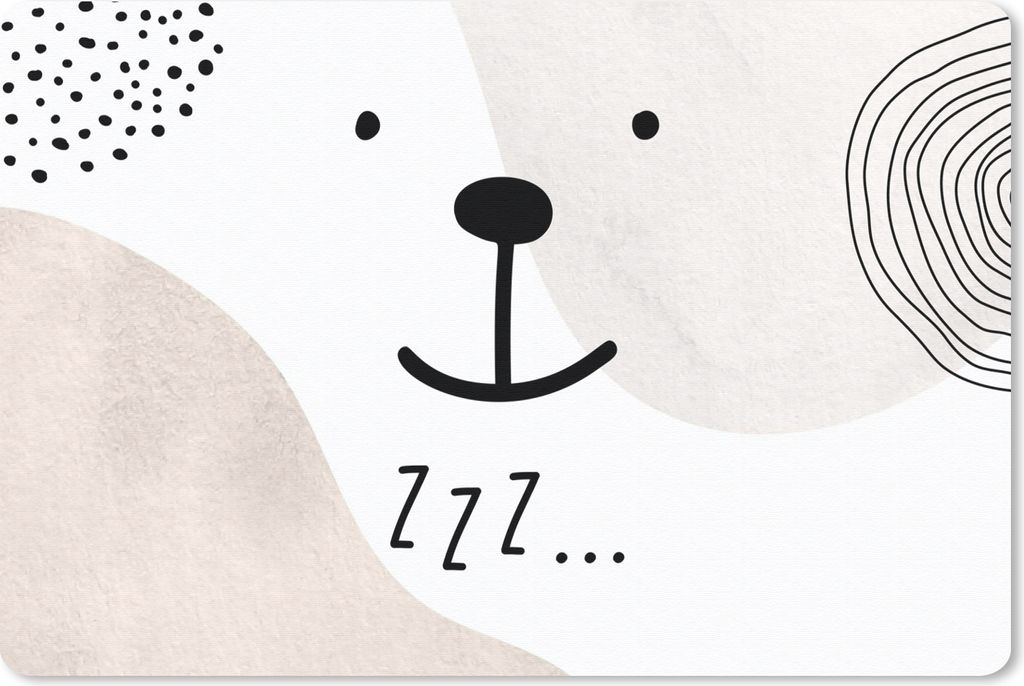 MuchoWow Schreibtischunterlage Zitate - Zzz... - Sprichwörter - Kinder - Baby - Jungen - Mädchen 60x40 cm - XXL Mauspad - Großes Mauspad