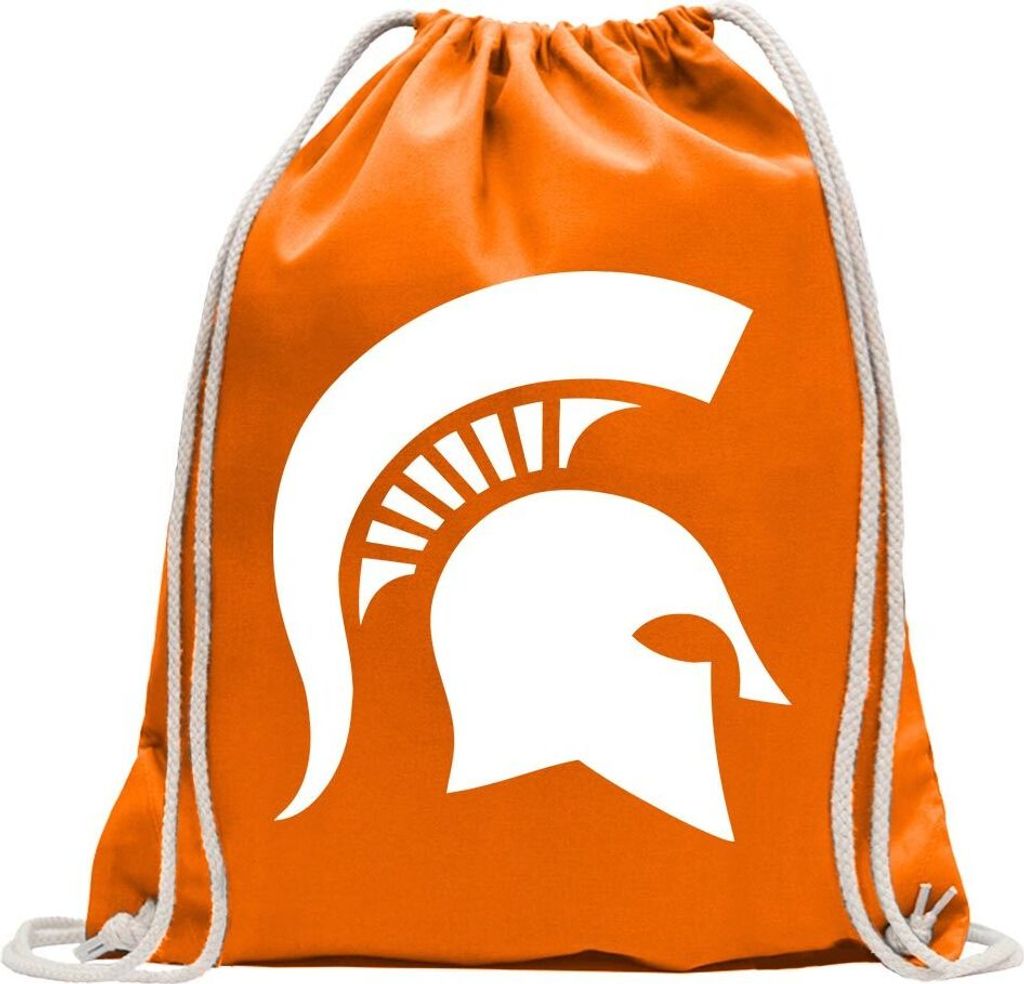 Kiwistar - Turnbeutel - mandarin - Spartaner Profil - Fun Rucksack Sport Beutel Gymsack Baumwolle mit Ziehgurt