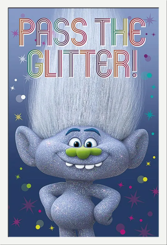 Poster Guy Diamond Trolls 61x91,5 + Cornice Bianca Shinsuke