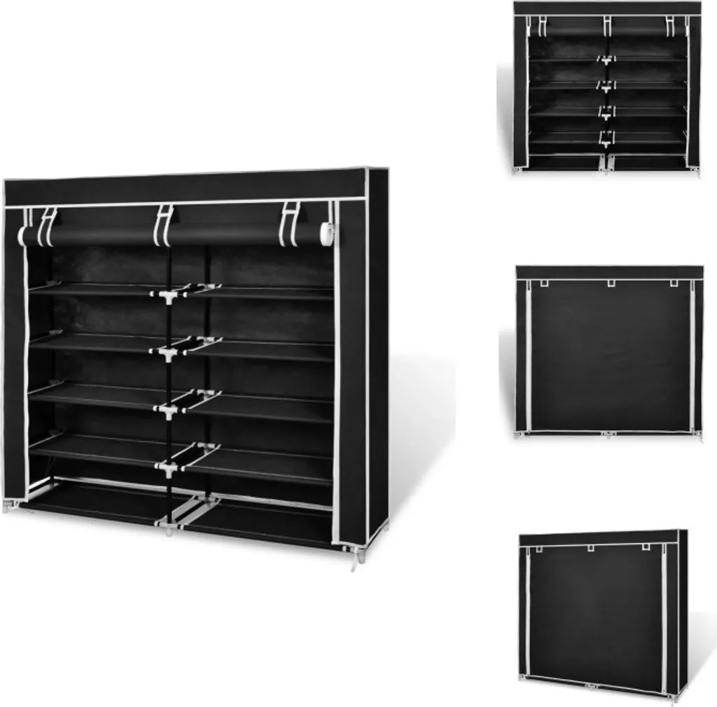 Armoire à chaussures vidaXL noir anti-poussière : fini le désordre !