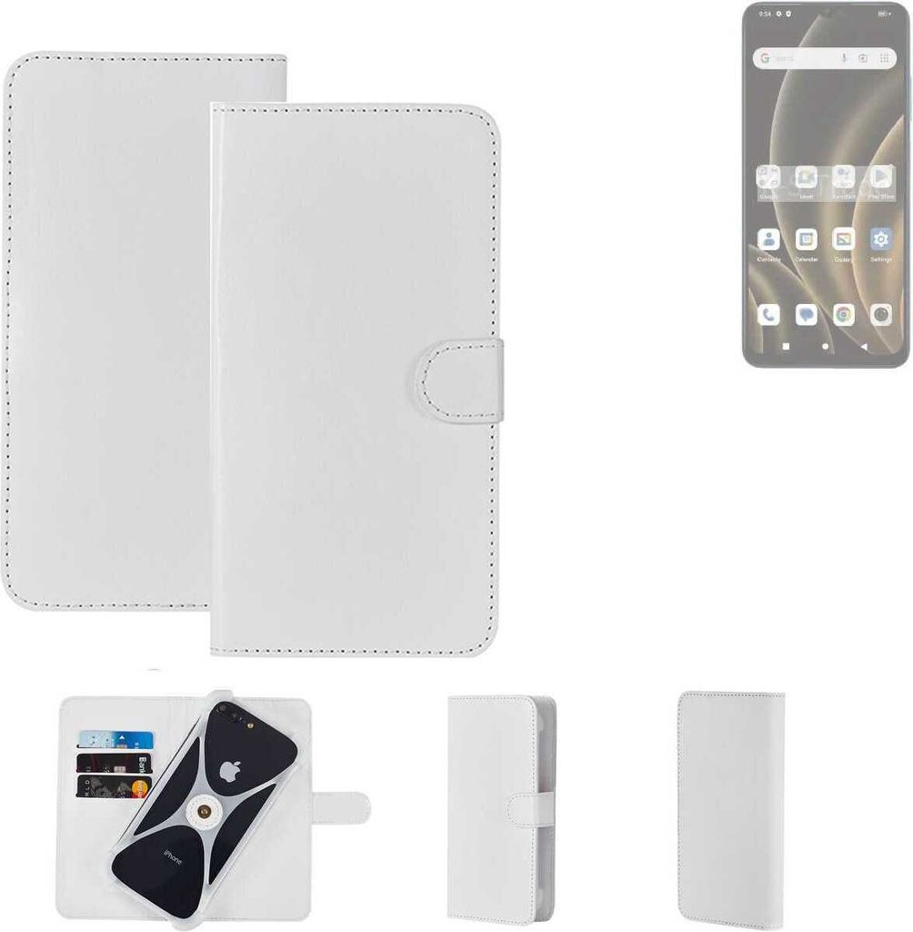 K-S-Trade Handy Hülle Schutz Hülle kompatibel mit FreeYond F9S Cover Case Bookstyle Bumper weiß 1x