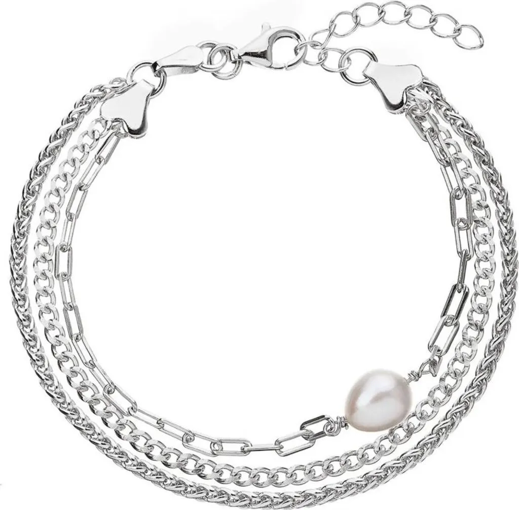 Bracelet triple argent perle véritable Pavona : fini les bijoux ternes