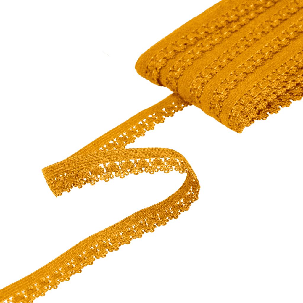 Rüschengummi Spitzenband elastisch 18m x 13mm Gummilitze Gummiband Spitze Farbwahl