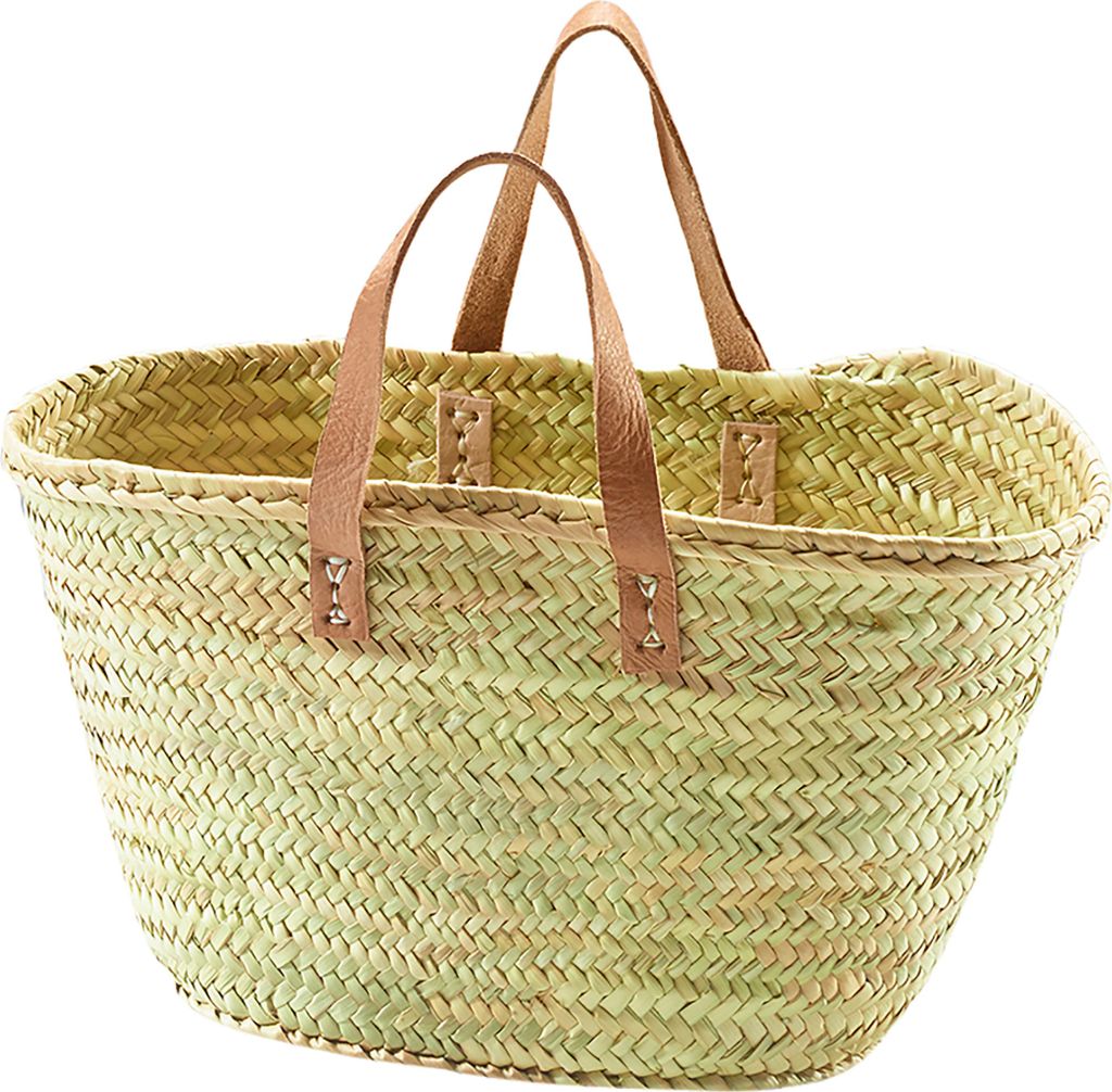 Kobolo Ibizatasche aus Palmblatt Größe S - Einkaufstasche Korb Damen Schultertasche Handtasche Tasche Bag Deko Korbtasche Strandtasche Shopper