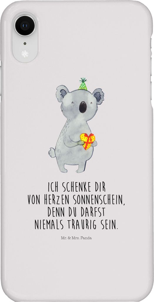 Mr. & Mrs. Panda Iphone XR Handyhülle Koala Geschenk - Grau Pastell - Premium Kunststoff, Party, Handy Case, Geburtstag