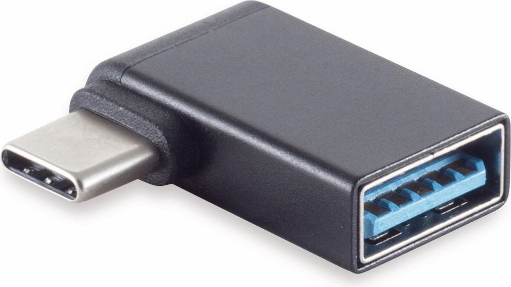 S-IMPULS USB-C Adapter zu USB-A, 90°, OTG