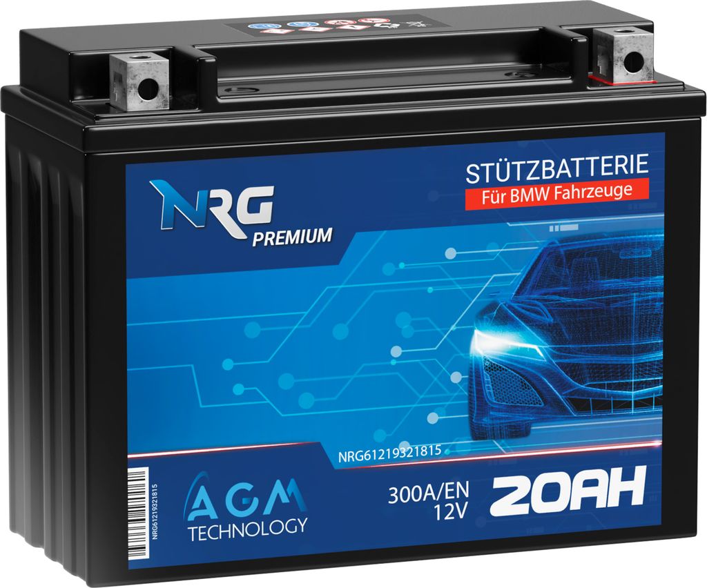 NRG Stützbatterie 20Ah 12V 61219321815 BMW I3 300A/EN