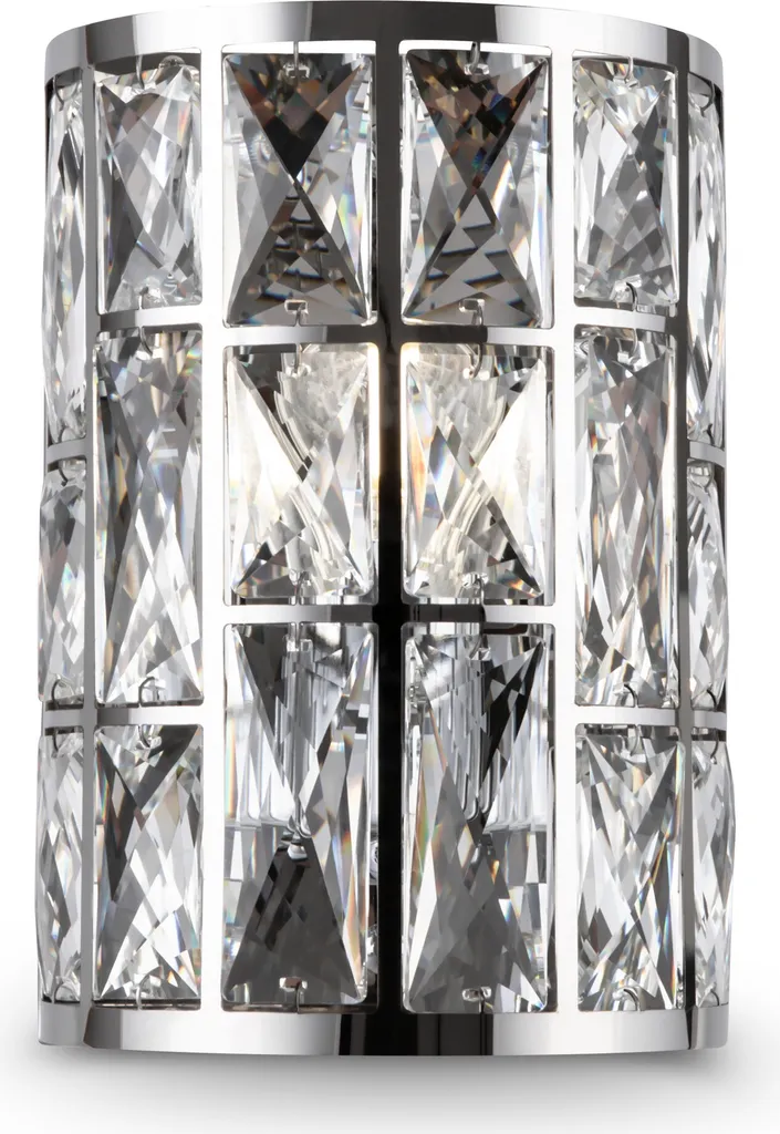 Luminaire mural design en cristal et chrome Maytoni Gelid Kristall E27