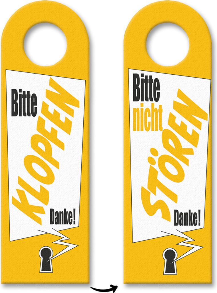 Bitte nicht stören oder klopfen Türhänger mit Schlüsselloch Produktbild 