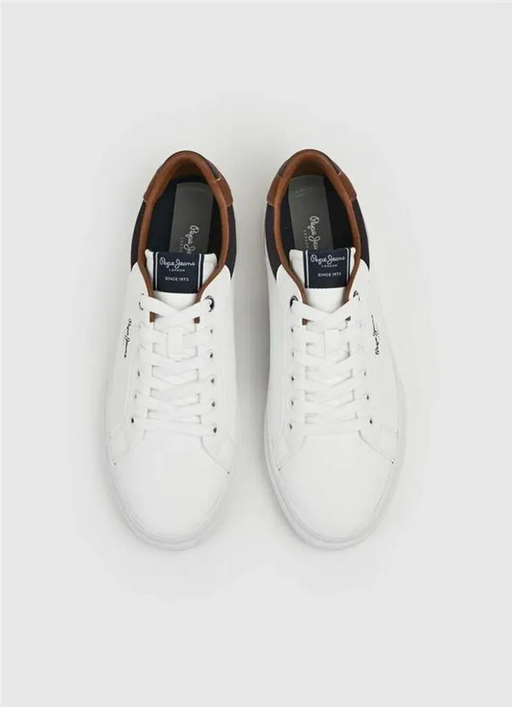 Baskets Blanches Résistantes Pepe Jeans Kenton Court B Taille 37 Gars