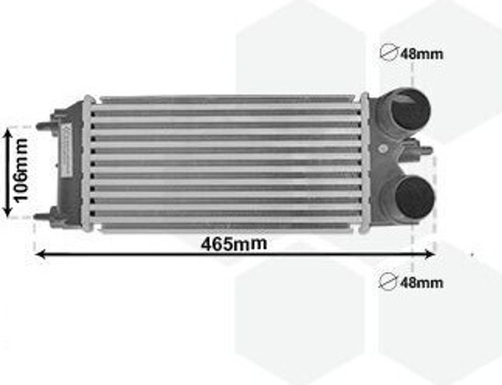 VAN WEZEL 18004701 Ladeluftkühler LLK für FORD Fiesta Mk6 Schrägheck (JA8, JR8) Turbo Intercooler