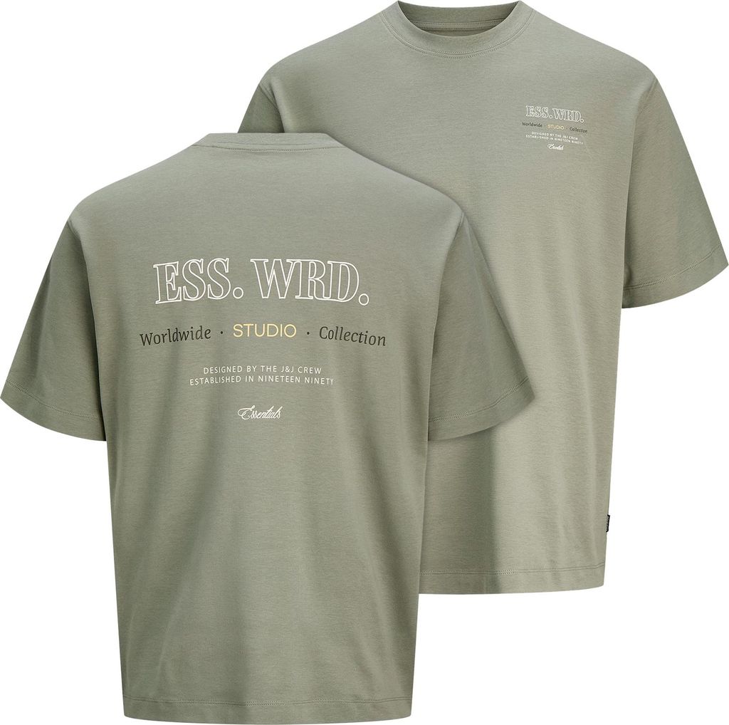 Jack&Jones Übergrößen T-Shirt Print oliv JJEURBAN