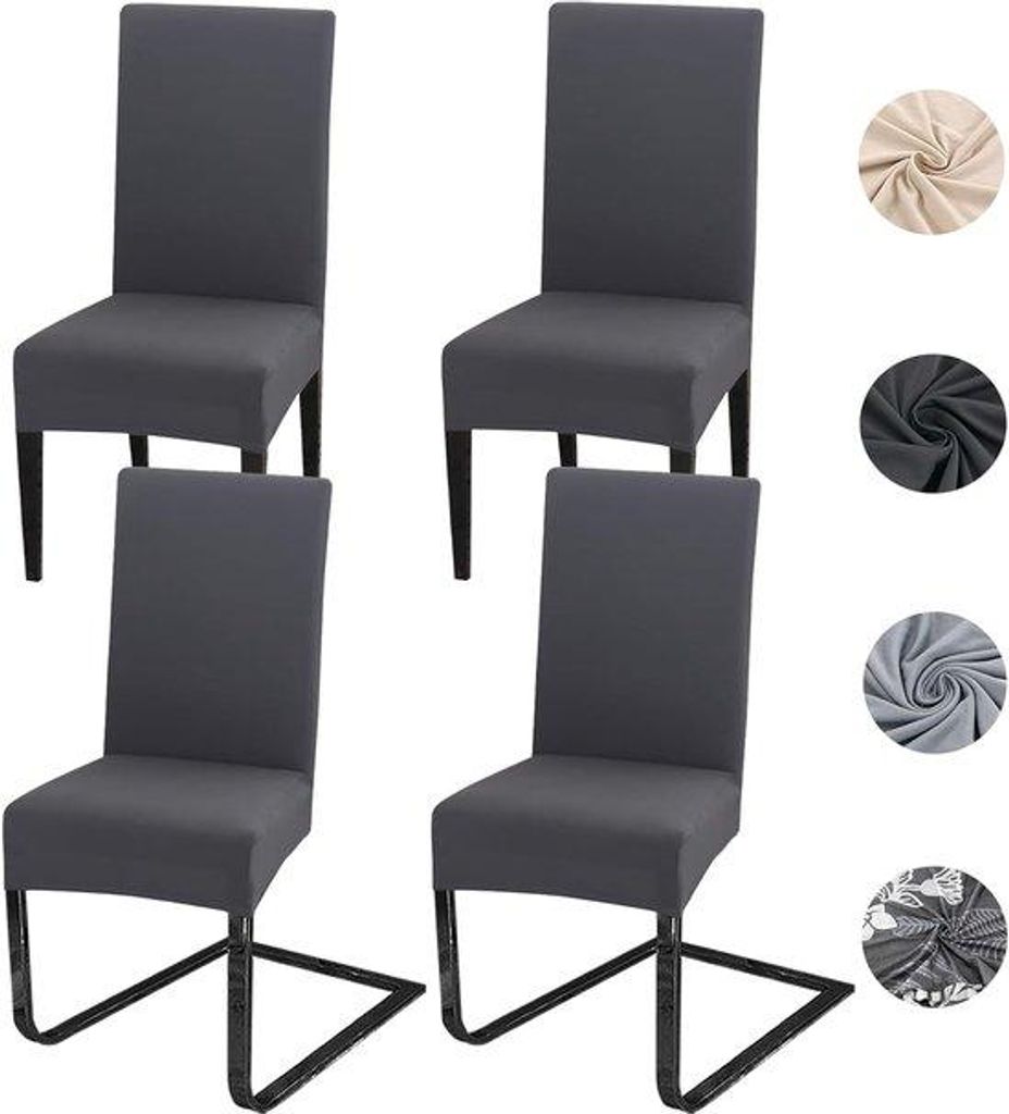 Famanu Stuhlhussen Set von 4 Elastische Stuhlhussen Abnehmbar Waschbar Modern - Stuhlbezug Universell für Hotel - Restaurant - Hochzeit -
